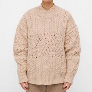 Babaa Jumper No53 Ribbed Knit Sweater One Size